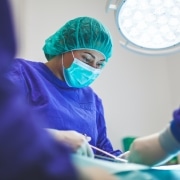 Female nurse in the operating room