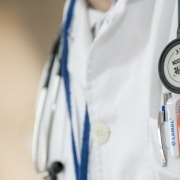 Close up of a doctor's coat