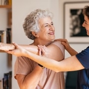Physical Therapist Assistant with an elderly patient
