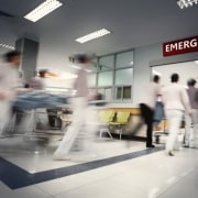 Blurry movement of nurses in the ER