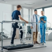 Physical therapy in a modern hospital